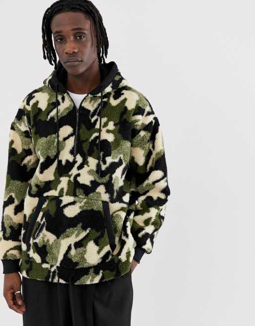 Half zip camo clearance pullover