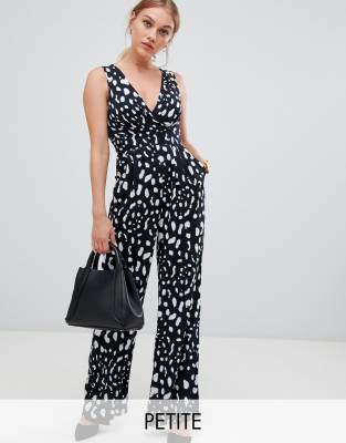 leopard print petite jumpsuit