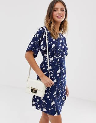 yumi wrap denim dress