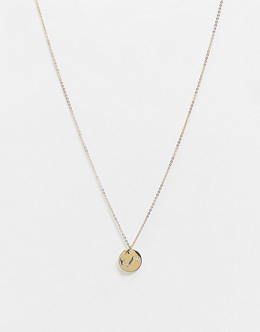 Z for Accessorize Aries star sign engraved necklace in gold plate