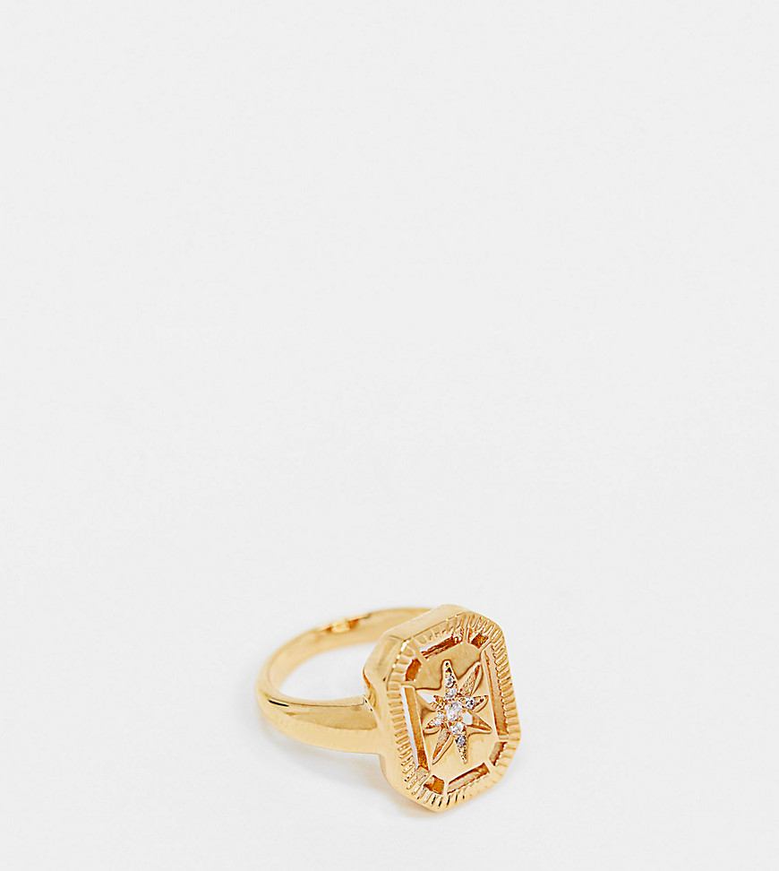 Z for Accessorize engraved ring in gold