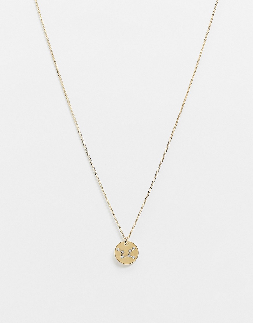 Z for Accessorize – Guldpläterat halsband med stjärntecknet Jungfrun