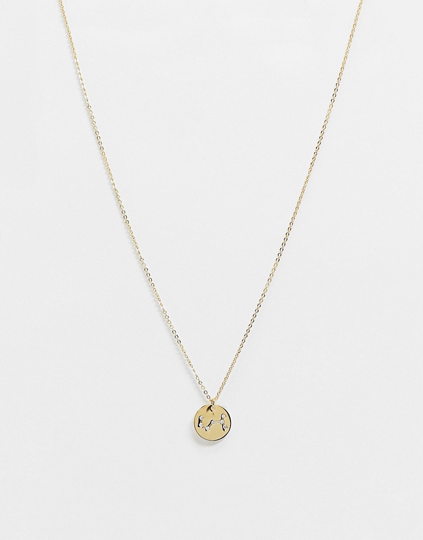 Z for Accessorize – Guldpläterat halsband med stjärntecknet skorpionen graverat