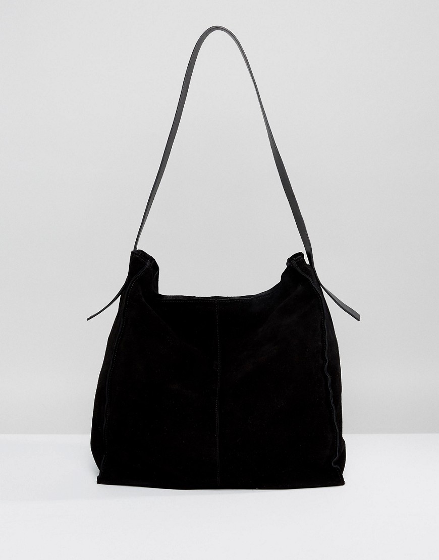 фото Замшевая сумка на плечо asos design-черный