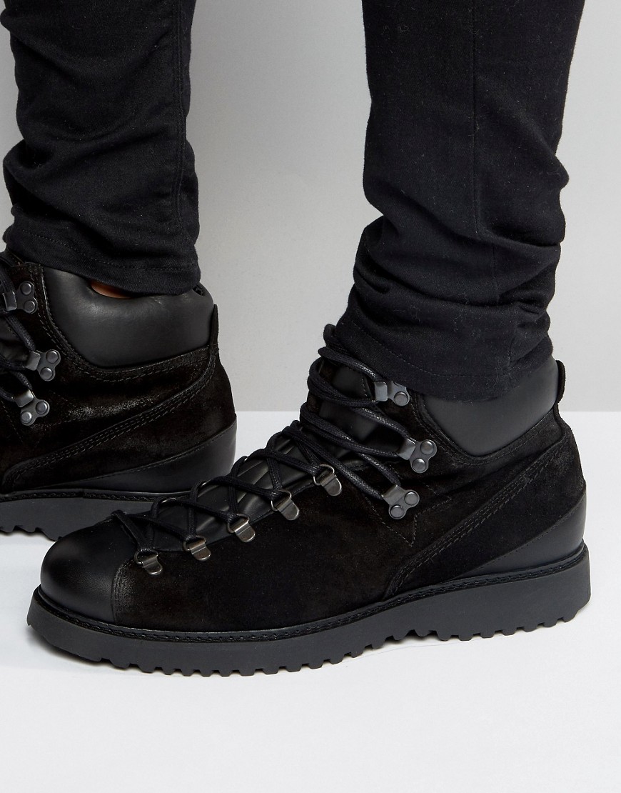 фото Замшевые ботинки на шнуровке religion-черный