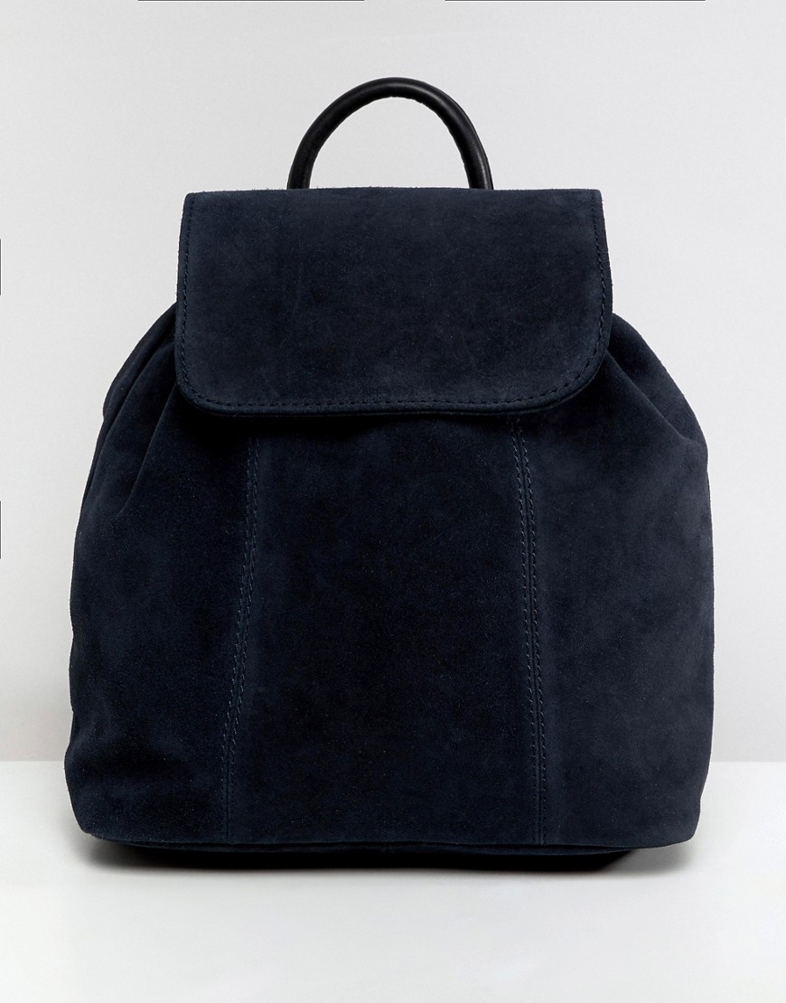 фото Замшевый рюкзак asos design-темно-синий