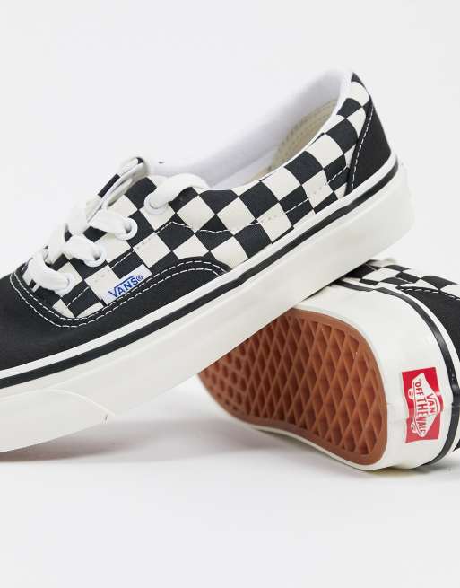 Vans cuadros blanco online y negro