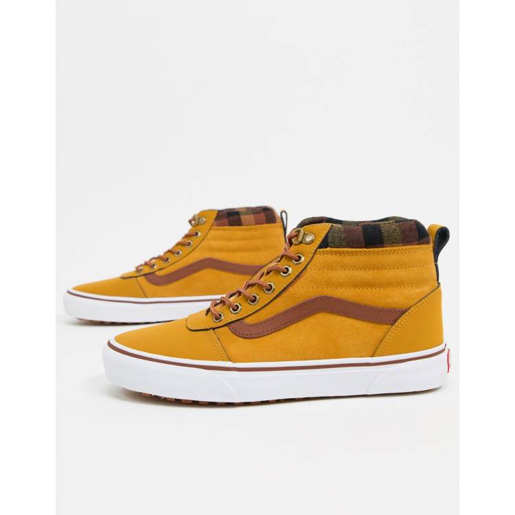 Zapatillas a cuadros en color miel Ward Hi de Vans ASOS