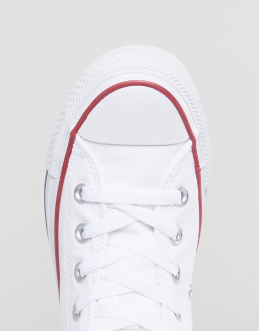 Zapatillas abotinadas en blanco Chuck Taylor All Star de Converse, 3 de 4