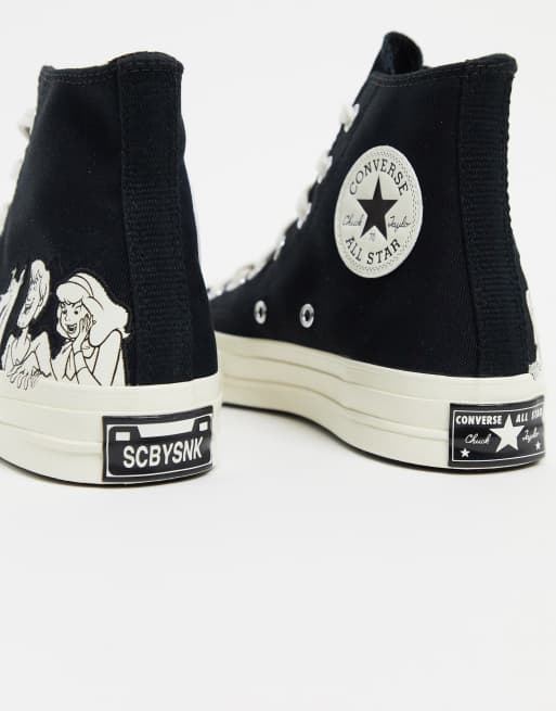 Zapatillas abotinadas en negro Chuck 70 de Converse X Scooby Doo