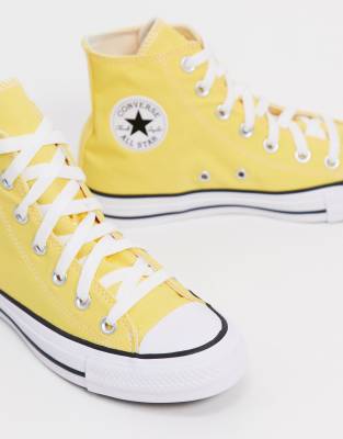 Papúa Nueva Guinea America Amigo por correspondencia Zapatillas amarillas con diseño abotinado Chuck Taylor All Star de Converse  | ASOS