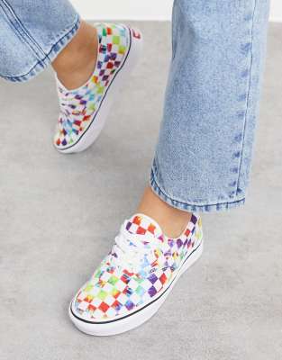 vans cuadros multicolor