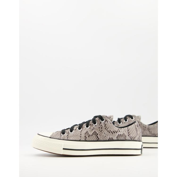 Zapatillas bajas grises con estampado de serpiente Chuck 70 Low de Converse