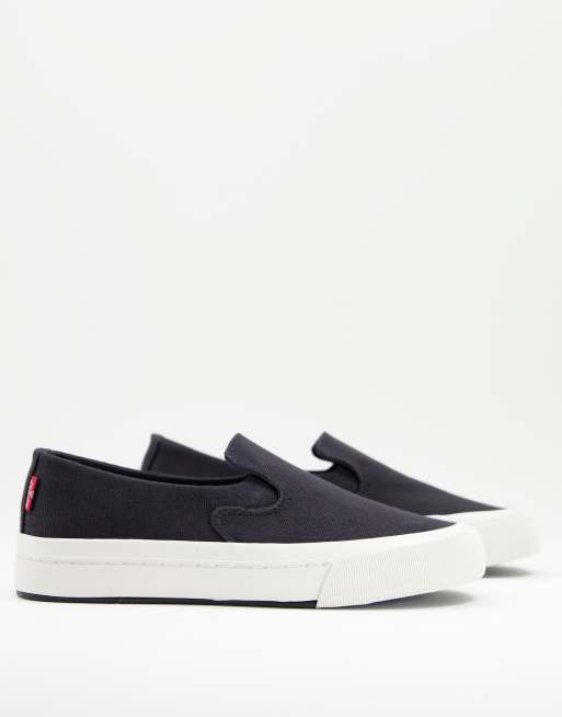 Zapatillas bajas negras sin cierres de lona de Levi's