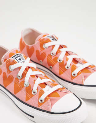 orange heart converse