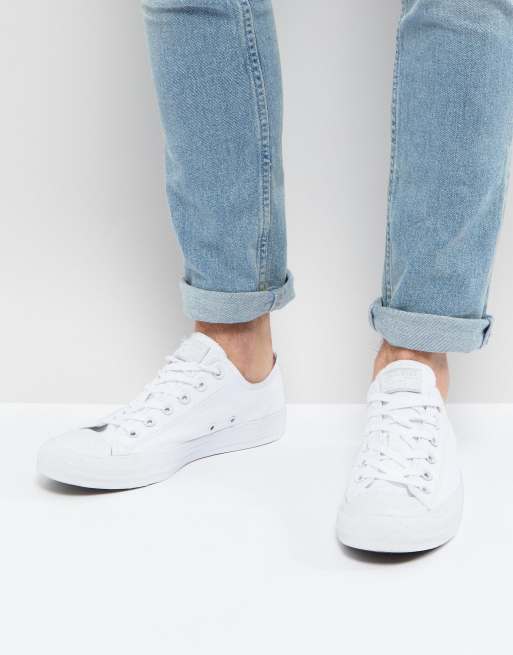 Carnicero Tiempo de día hormigón Zapatillas blancas All Star Ox 1U647 de Converse | ASOS