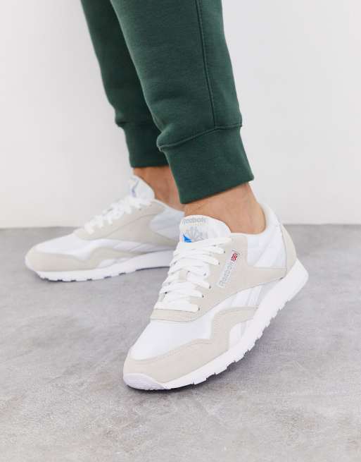 objetivo Calle principal níquel Zapatillas blancas clásicas de nailon de Reebok | ASOS