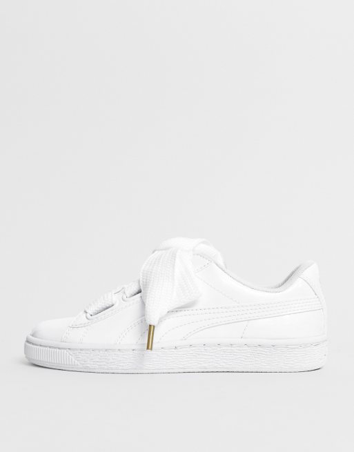 puma basket heart blanco charol mujer puma basket heart blanco charol mujer