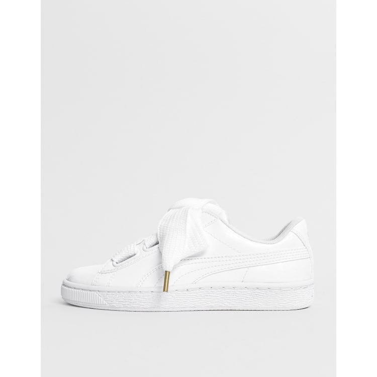 Puma Basket Heart, zapatillas Blanco Charol, 63294