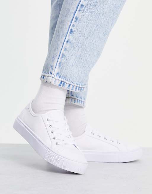 Zapatillas blancas de cordones Dizzy de ASOS DESIGN, 3 de 4