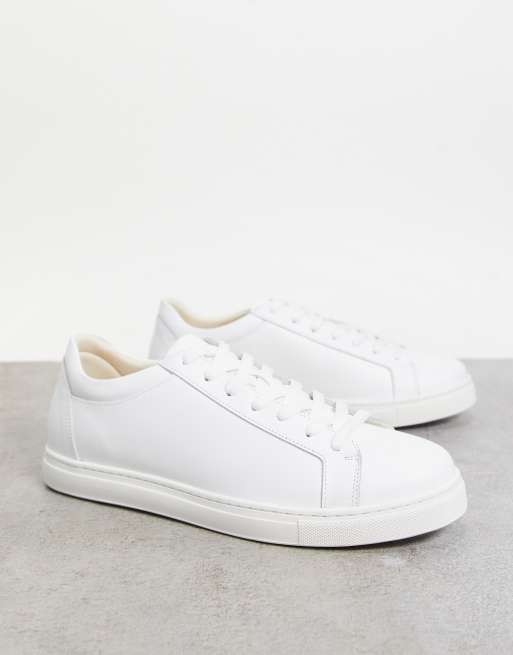 Zapatillas de best sale cuero blanco