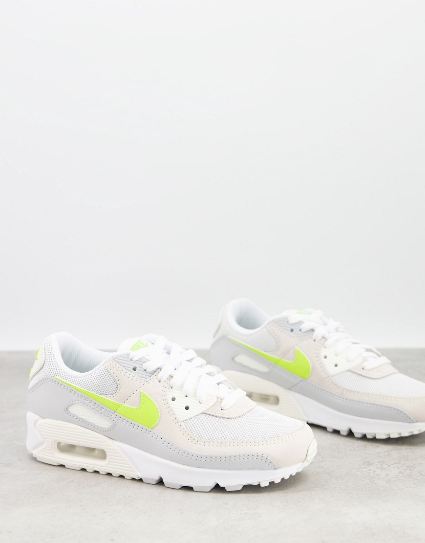 Zapatillas blancas y limón pastel Air Max 90 de Nike-Blanco
