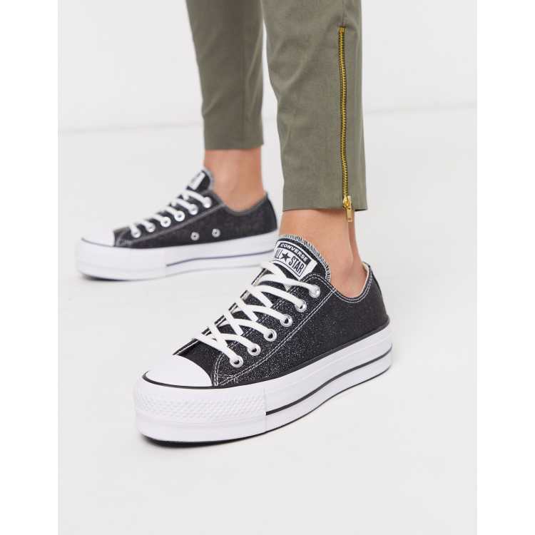 Zapatillas brillantes plataforma y brillantina Taylor Lift de Converse ASOS