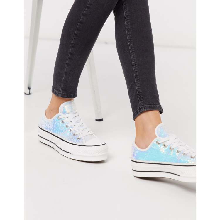 Converse negras plataforma lentejuelas cheap