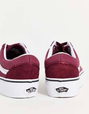 vans burdeos plataforma