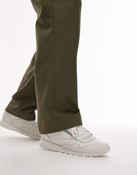Zapatillas clásicas de cuero en blanco y azul de Reebok - view 1