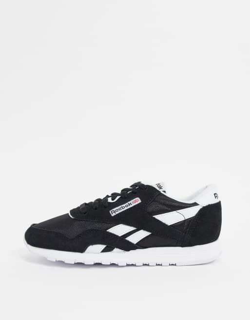 Zapatillas clásicas de nailon en blanco y negro de Reebok, 2 de 4
