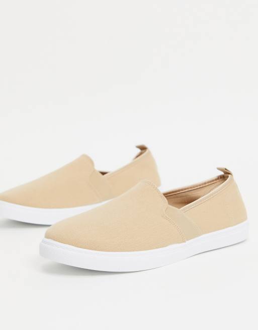 Zapatillas color arena con suela fina de lona de Truffle Collection