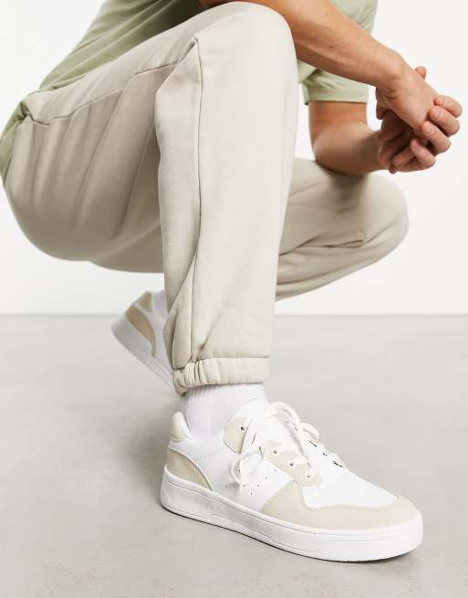 Zapatillas color avena mix con cordones de Truffle Collection 