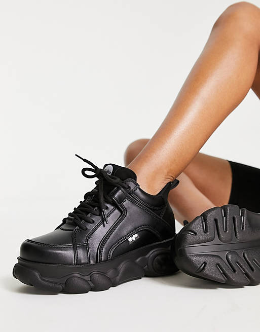 Boots de Buffalo de color Negro Mujer Zapatos de Zapatillas de Zapatillas de corte bajo 