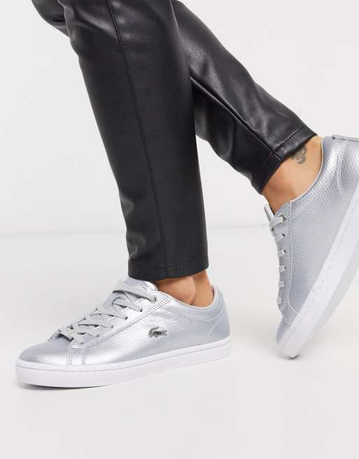 Tiempos antiguos operación plan de ventas Zapatillas con cordones en plateado de Lacoste | ASOS