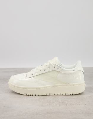 Zapatillas con diseño blanco triple Club Cardi Coated Club C Double de Reebok x Cardi B