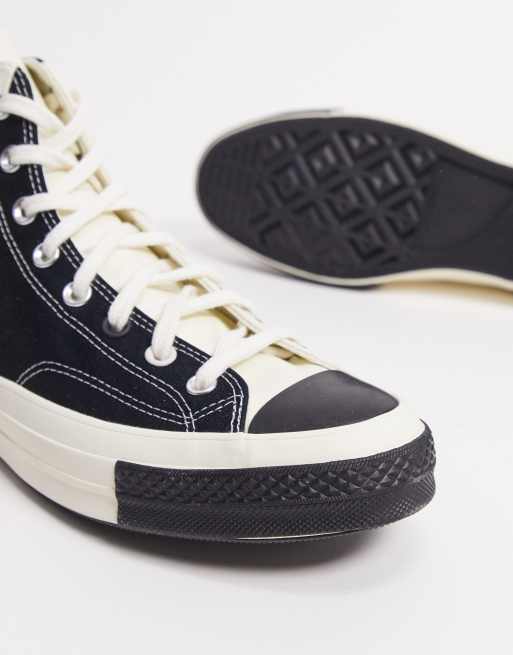 Converse negro cheap y blanco