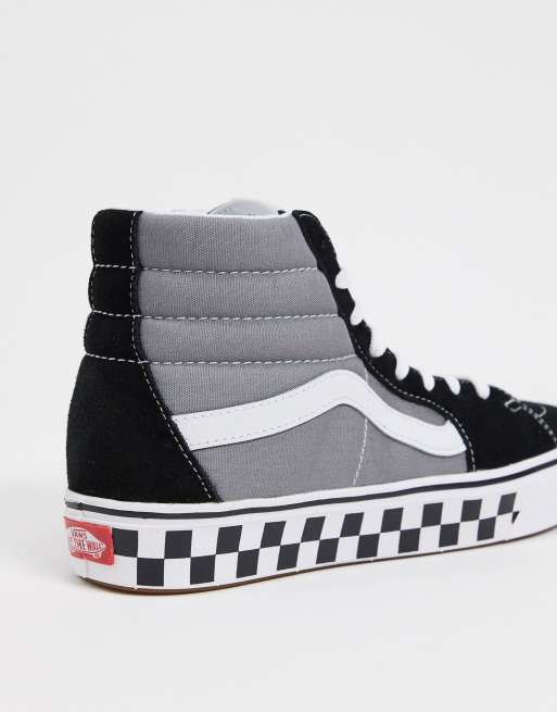 Vans gris cheap con negro