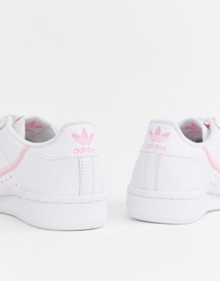comunidad ligado pestillo Zapatillas Continental en blanco y rosa 80 de Adidas Originals | ASOS