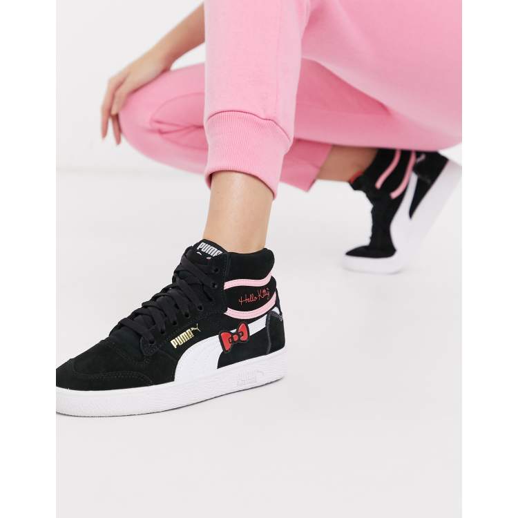 enero infinito frio Zapatillas de altura media en negro de Puma x Hello Kitty Ralph Sampson |  ASOS