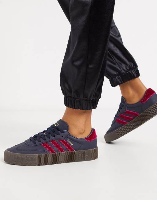 Zapatillas de ante en violeta Samba de adidas Originals ASOS