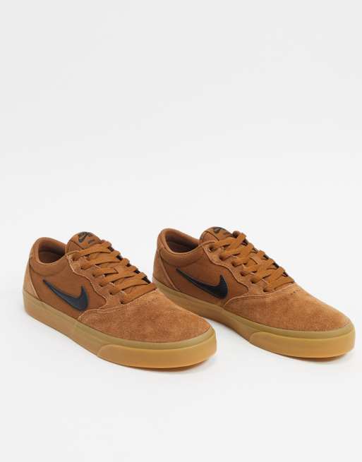 Puntualidad pronunciación empezar Zapatillas de ante marrones Chron de Nike SB | ASOS