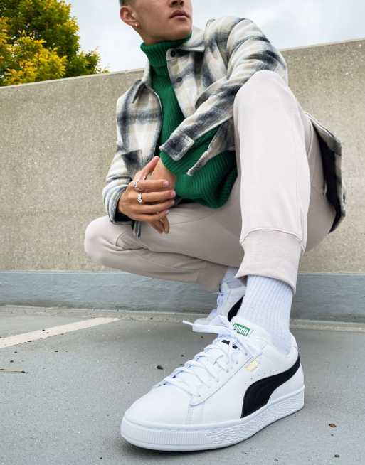 Una buena amiga Generacion detective Zapatillas de baloncesto clásicas en blanco y negro de Puma | ASOS