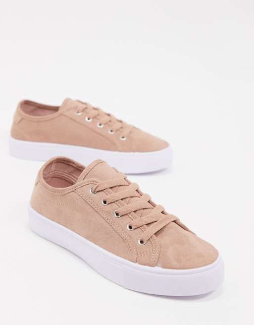 Zapatillas de cordones en beis cálido Dizzy de ASOS DESIGN