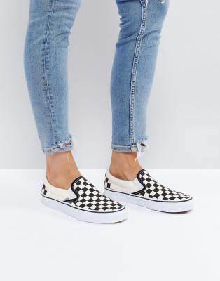 Zapatillas de cuadros negros sin cordones de Classic | ASOS