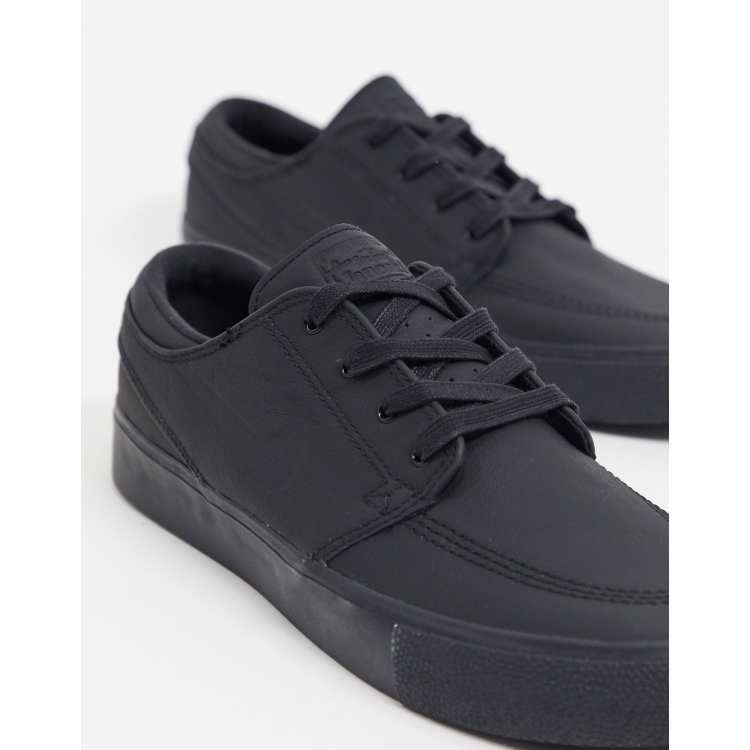 Zapatillas de cuero triple negro Zoom Janoski Remastered de Nike SB ASOS