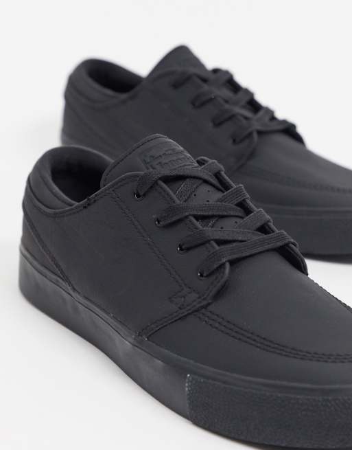 Zapatillas de cuero triple negro Zoom Janoski Remastered de Nike SB ASOS