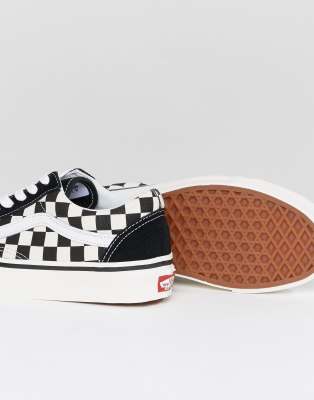 vans cuadros negros