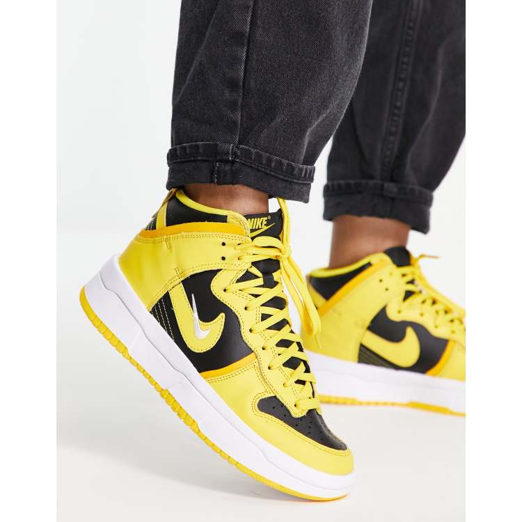 de deporte altas de color negro y amarillo dorado Dunk de Nike | ASOS