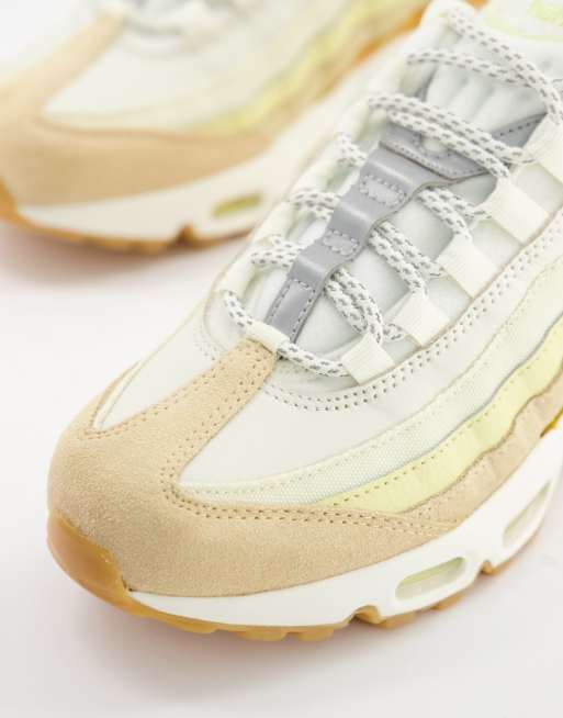 Zapatillas de deporte amarillas y blanco hueso Air Max 95 de Nike, 3 de 4